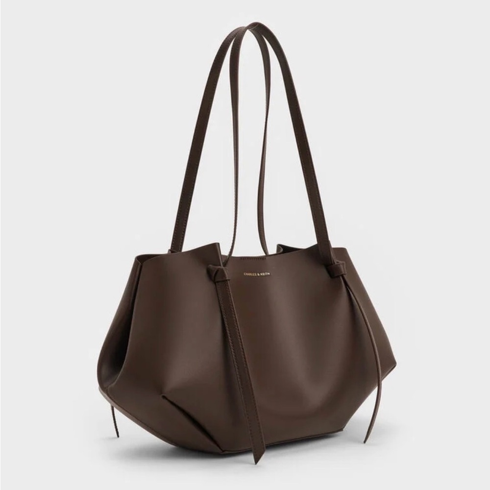 Charles & Keith Calla Tote Bag - Espresso Brown